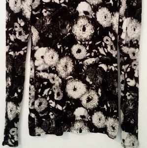 BCBG Max Azria Long Sleeve Floral Tee S